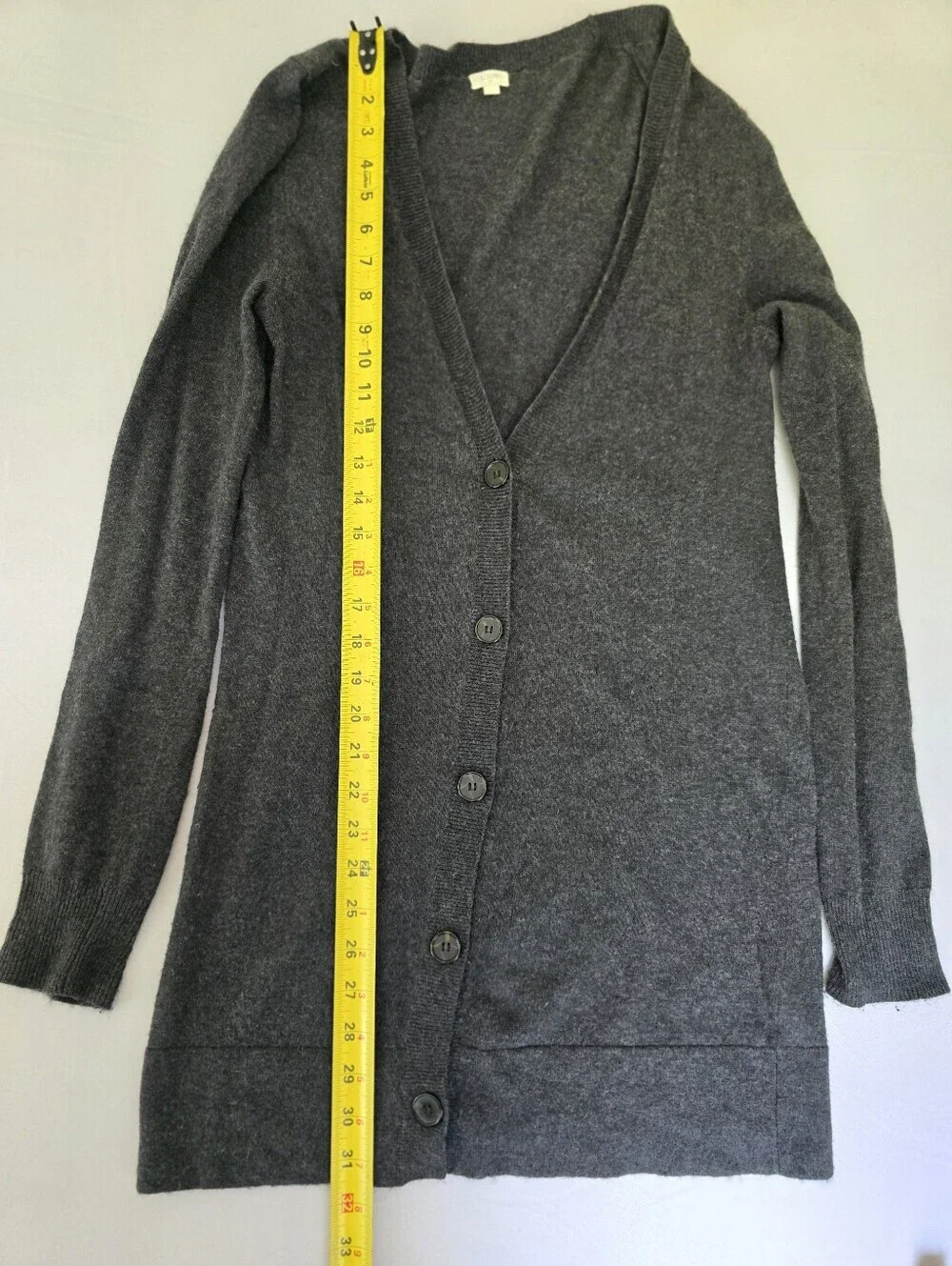 J.Crew Long Button Cardigan Merino Wool Cashmere Blend Sweater Size Small